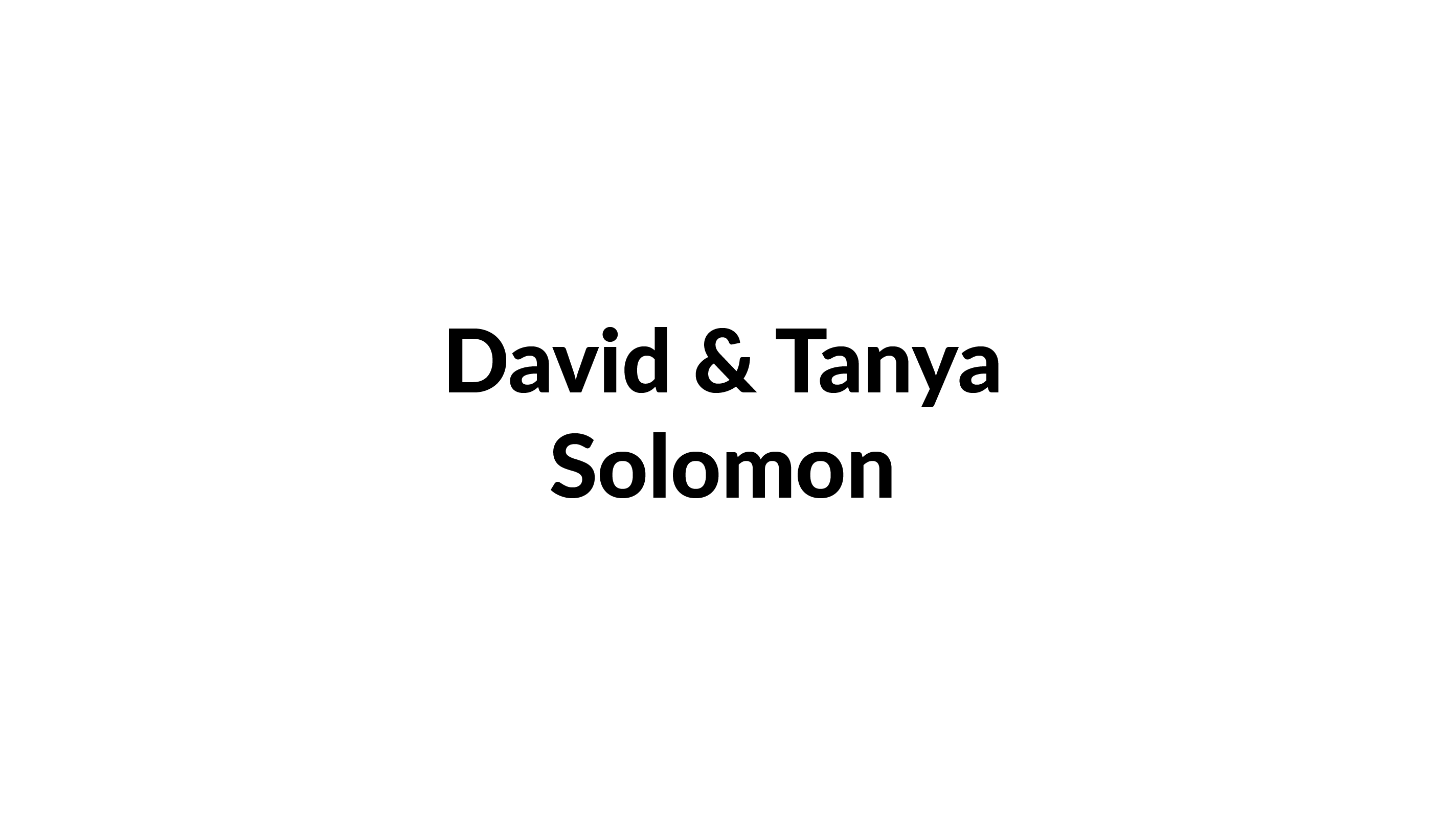 David and Tanya Solomon